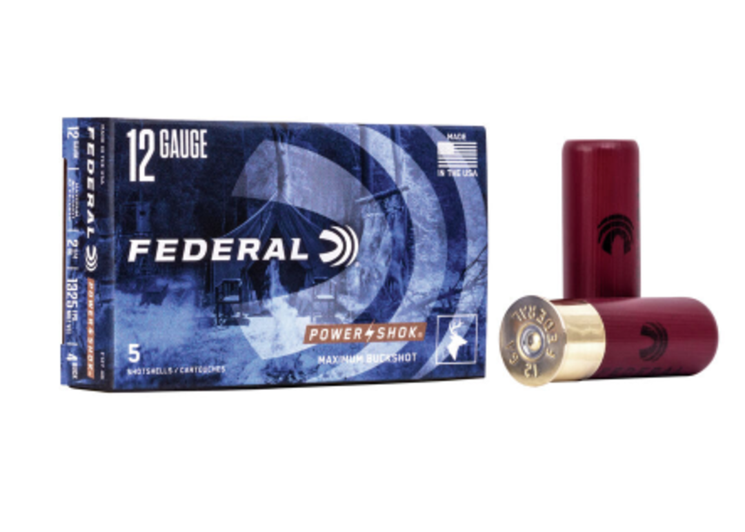 Federal 12g 2-3/4"  Pellets-#4 Buckshot Ammo image 0